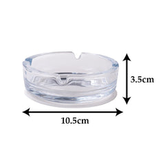 Kuber Industries Decorative Ash tray Stylish|Round Shape Pack of 6 (Transparent)
