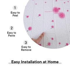 Homestic Foam Brick Pattern 3D Wallpaper for Walls|Soft PE Foam|Easy to Peel, Stick & Remove DIY Wallpaper|Suitable on All Walls|Pack of 5 Sheets, 70 cm X 77 cm