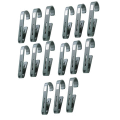 Kuber Industries Multipurpose Bar Hooks & Pins for Laundry, Kitchen, & Wardrobe ABS|Durable, Strong Grip|Easy to Use| Pack of 15 |Green