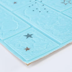 Kuber Industries Foam Brick Pattern 3D Wallpaper for Walls|Soft PE Foam| Easy to Peel, Stick & Remove DIY Wallpaper|Suitable on All Walls|Pack of 2 Sheets,70 cm X 77 cm