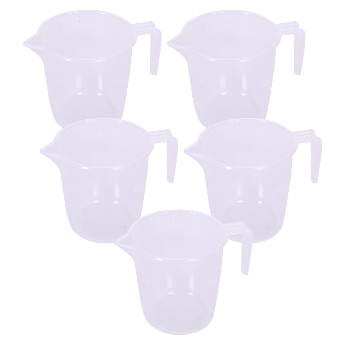 Heart Home Bathroom Mug | Plastic Bath Mug for Bathroom | Bath Mug | Mug for Bathroom | Mug for Toilet | Washroom Jug | 111 Bath Mug | 1 LTR | Pack of 5 | Transparent