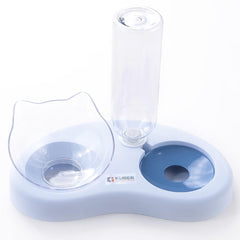 Kuber Industries Animal Feeding Plastic 2 in 1 Pet Bowls | Cat & Dog Bowl | Small/Medium Size Pet Feeding Bowl | Non-Toxic & 100% Safe for Pets (Pack of 5) | Blue