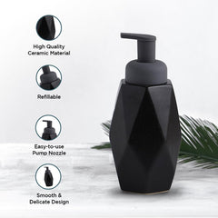 Kuber Industries Liquid Soap Dispenser | Handwash Soap Dispenser | Soap Dispenser for Wash Basin| Bathroom Dispenser Bottle | 18 Piece | Pack of 6 | 400 ml | JY00012 | Black