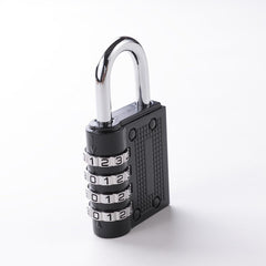 Kuber Industries 4 Digit Combination Padlock|Keyless Luggage Lock-Pack of 2 (Black)