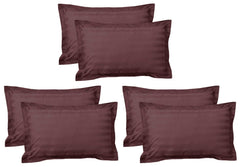 Kuber Industries Lining Design Cotton Pillow Cover- 18x28 Inch, Set of 6 (Brown)-HS43KUBMART26752