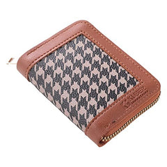 Kuber Industries Card Holder Wallet For Men Women|Debit Credit Card Holder|Wallet For Id, Visiting Card, Buisness Card|Zipper Closure Wallet|Brown (Pack Of 6)