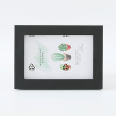 Kuber Industries Photo Frame For Home Décor|Use Horizontal & Vertical|Crystal Clear Glass|Perfect For Home, Office And Shop "11.6x16.7CM"-Pack of 6 (Black)