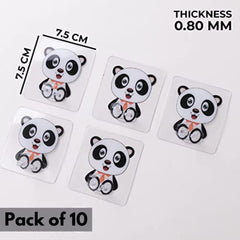 Homestic Pack of 10 Hooks for Wall|Superior Quality ABS|Durable & Rust-Proof|Easy to Install Self Adhesive Hook|Multipurpose Hooks for Bathroom, Kitchen||KR-14|Transparent