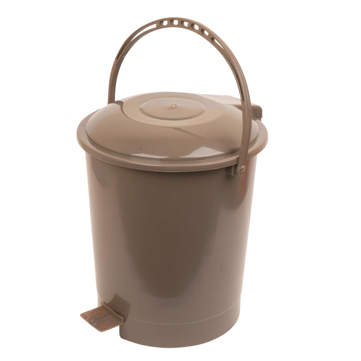 Heart Home Dustbin|Plastic Swinging Lid Dustbin|Pedal Dustbin with Lid|Dustbin for Kitchen|Wet & Dry Waste Pedal Dustbins|Trash Can|10 LTR|Brown