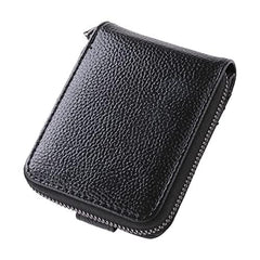 Kuber Industries Card Holder Wallet For Men Women|Debit Credit Card Holder|Wallet For Id, Visiting Card, Buisness Card|RFID Protected|Button & Zipper Closure Wallet|Black (Pack Of 5)