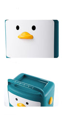 Kuber Industries (Pack of 1) Duck Storage Rack | Large Capacity Trolley Rack For Living Room | Storage Rack For Books | Multipurpose Storage Trolley with Drawers & Wheels For Toys | 518 |Blue