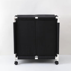 Kuber Industries Laundry Basket For Clothes|Foldable Laundry Hamper|Basket For Toys, Dirty clothes, Storage "60 LTR"-Pack of 4 (Black)