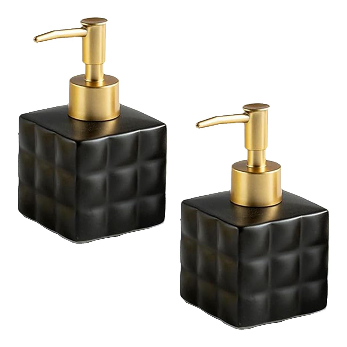 Kuber Industries Liquid Soap Dispenser | Handwash Soap Dispenser | Soap Dispenser for Wash Basin | Shampoo Dispenser Bottle | Bathroom Dispenser Bottle | Pack of 2 | 220 ml | Black