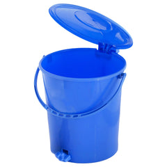 Kuber Industries Pedal Dustbin|Plastic Pedal Dustbin|Kitchen Waste Paper Bin|Dustbin For Bedroom|10 Liter Dustbin (Blue)
