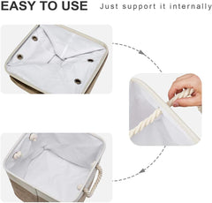 Kuber Industries Foldable Storage Basket|Polyester Toy Storage Bin|Wardrobe Organizer For Clothes (Dark Grey & Brown) (Pack Of 5)