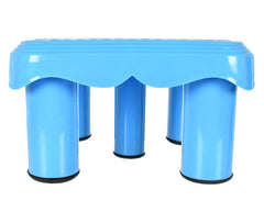 Heart Home Portable,Lightweight, Comfortable Plastic Seating Stool/Patla, Pack of 2 (Blue)