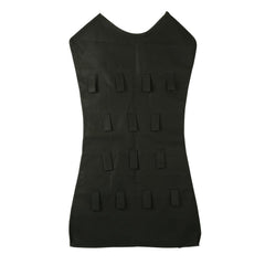 Kuber Industries Fabric 2 Pieces Double Sided Dress Style Hanging Organizer for Jewellery and Makeup Accessories Organizer (Black & Pink) -CTKTC034762