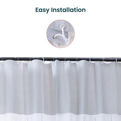 Kuber IndustriesSoft Texture Bath curtain|Natural Drape Waterproof Shower Curtain 6 Feet|Pack of 4|Grey