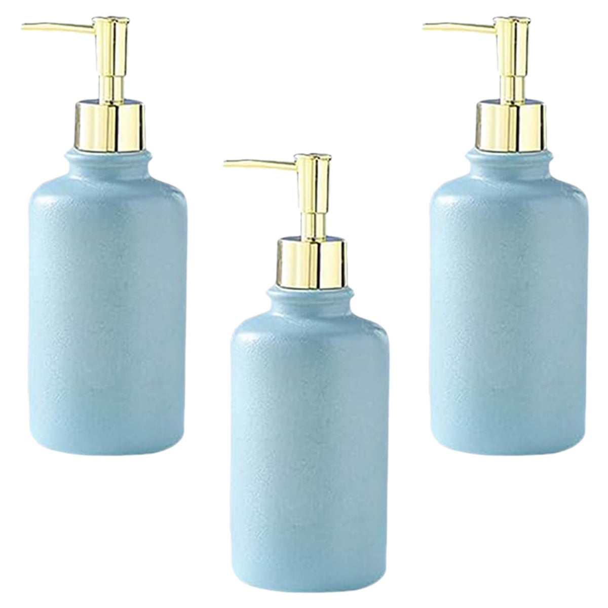 Kuber Industries Liquid Soap Dispenser | Handwash Soap Dispenser | Soap Dispenser for Wash Basin | Shampoo Dispenser Bottle | Bathroom Dispenser Bottle | Pack of 3 | JY00231BU | 400 ml | Blue