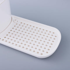 Urbane Home 3 in 1 Bathroom Soap Dispenser 500ml & 300ml | Plastic Soap Dish Holder Drain Tray | Multifunctional| Kitchen Accessories | White |Durable |Handwash Dispenser