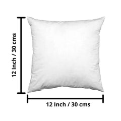 Heart Home Square Microfibre Filled Cushion Filler 12"x12"-Pack of 4 (White)-HS_38_HEARTH21170