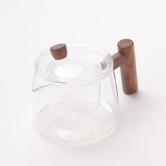Homestic 520ml Glass Jug with Bamboo Lid, Leakproof & Heat Resistant | Pitcher for Water Juice Iced Coffee Brew Tea Cold Drinks Lemonade | Housewarming Gift | Transparent Serviceware Jug