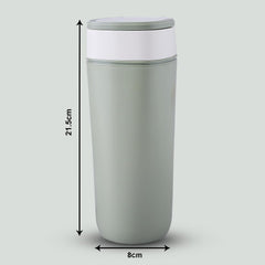Urbane Home Anti-Fall Insulated Coffee Tumbler with Suction Bottom | Leak-Proof Stainless Steel Tumbler | Coffee Tumbler with Lid and Handle | 480 ML | Green