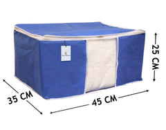 Kuber Industries 9 Piece Non Woven Saree Cover Set, Royal Blue