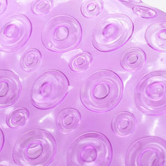 Kuber Industries Bath Mat | PVC Bathroom Mat | Shower Bath Mat | Floor Tub Mat | Bathroom Oval Mud Mat | Anti-Skid Shower Bathroom Mat |Pack of 4| Q-01B | Purple