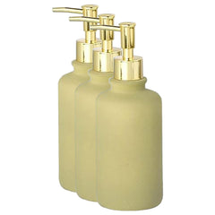 Homestic Liquid Soap Dispenser | Handwash Soap Dispenser | Soap Dispenser for Wash Basin | Shampoo Dispenser Bottle | Bathroom Dispenser Bottle | 3 Piece | 400 ml | JY00231GN | Green
