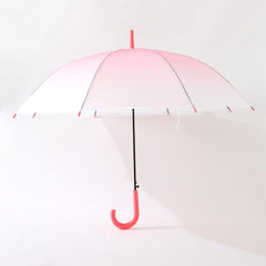 Kuber Industries Transparent Umbrella For Men & Women|Automatic Umbrella For Rain-Pack of 6 (Pink)