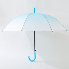 Kuber Industries Transparent Umbrella For Men & Women|Automatic Umbrella For Rain-Pack of 6 (Blue)