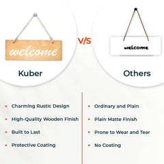 Kuber Industries Door Decor Panel|Wall Hanging Wooden Frame Board-Pack of 2 (Light Brown)