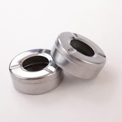 Kuber Industries Decorative Ash tray Stylish|Round Shape Pack of 10 (Silver)