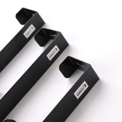 Homestic Cloth Hanger|Wall Mounted Towel Hanger|Multipurpose Cloth & Towel Holder|Iron Spray Material|Easy Installation|Interchangeable Over The Door Hook|ZT-3042(B)|Pack of 3|Black