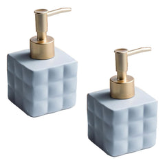 Kuber Industries Liquid Soap Dispenser | Handwash Soap Dispenser | Soap Dispenser for Wash Basin | Shampoo Dispenser Bottle | Bathroom Dispenser Bottle | Pack of 2 | ZX043GY |220 ml | Gray