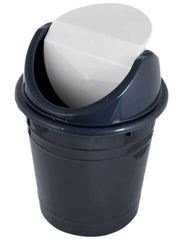 Kuber Industries Plastic Dustbin/Wastebin With Swing Lid, 10 Liter- Pack of 2 (Black & Pink)-47KM0893