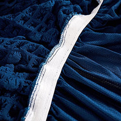 Kuber Industries Pack of 2 Sofa Cover | Two-Seater Sofa Cover | Sofa Chair Cover | Couch Cover for Hall | Universal Sofa Slipcover | Elastic Spandex Sofa Cover for Living Room | TSSC002 | Dark Blue
