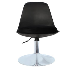 Heart Home Revolving Curvy Mini Bar Stool Chair for Kitchen with Leather Seat & 360 Swivel | 20 inch Height Adjustable Kiddle Food & Study Chair for Baby | Kids Counter Stools | Black
