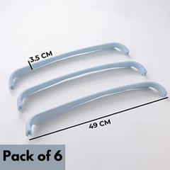 Kuber Industries Towel Hanger for Bathroom | Wall Mounted Cloth Hanger|Multipurpose Cloth & Napkin Holder | Self-Adhesive DIY Installation|Bathroom & Kitchen Organizer | Pack of 6 |Blue