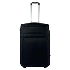 Kuber Industries 24inch Strong & Lightweight Cabin Trolley Bags with 360 Degree Rotating Wheels | Expandable Carry-On Cabin Luggage Suitcase | Bags for Travelling | Black