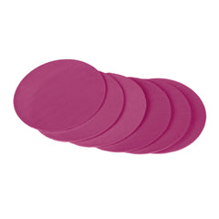 Kuber Industries Coaster | Round Drink Coasters | Foam Tea Coasters for Kitchen | Coasters for Dining Table | Office Desk Coasters | Lining Round Coaster | 6 Piece Set | Pink