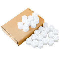 Kuber Industries LED Candles for Home Decoration|Battey Operated|Yellow Light|Safe & Easy to Maintain|Diwali Lights for Decoration,Along with Festivities & Parties|B0-002,Set of 24,(White)(Pack of 5)