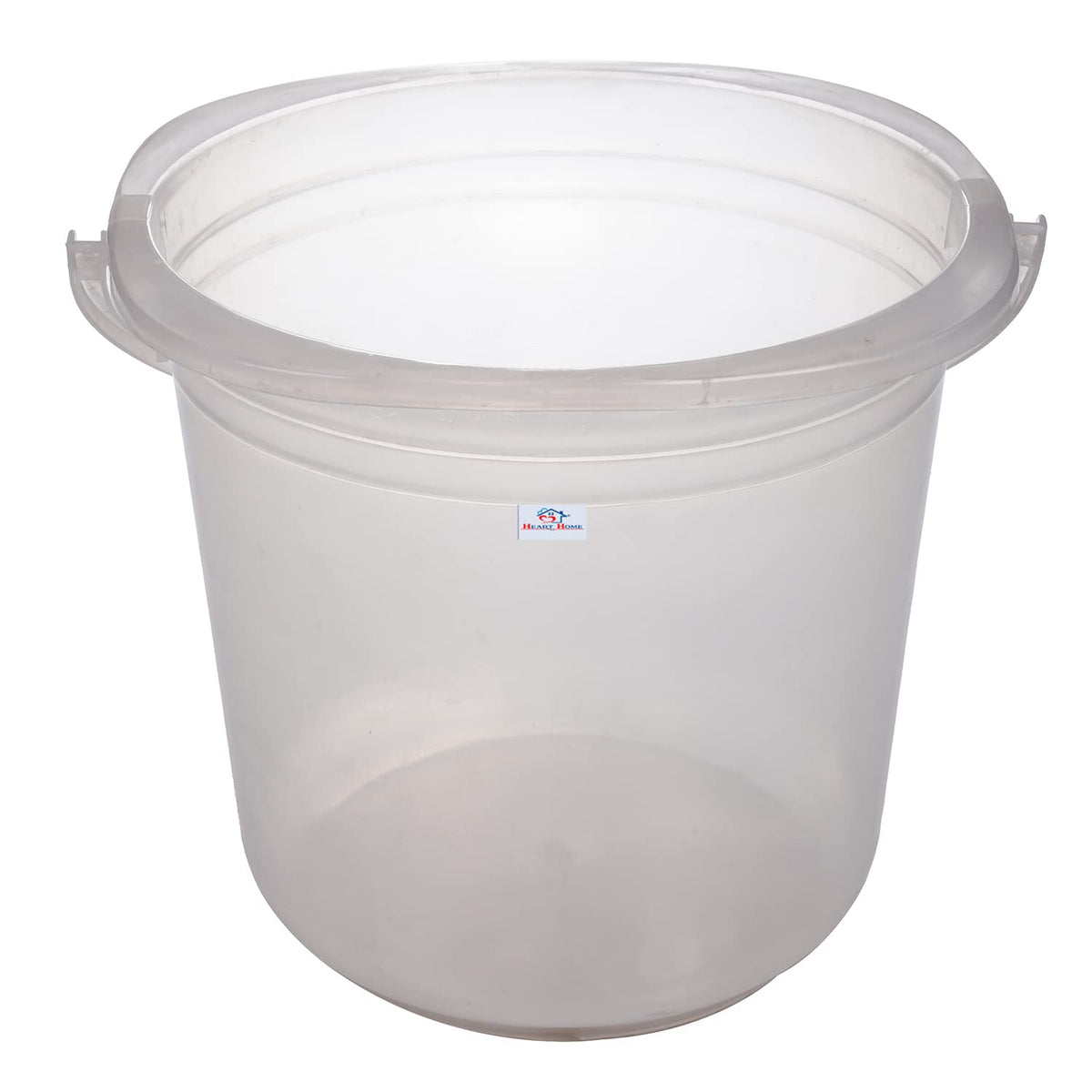Heart Home Bucket|Plastic Bucket for Bathroom|Bucket for Bathing|Unbreakable Bucket with Handle|18 Liter (Transparent)
