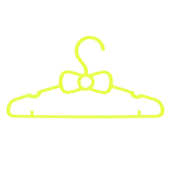 Kuber Industries Kids Mizano Plastic Non-Slip Clothes Hangers, Yellow - Pack of 10-KUBMART15036