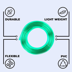 Kuber Industries Multiutility PVC Water Pipe|Multi-Utility Water Pipe for Garden, Car Cleaning & Pet Washing|Light Weight, Kink Proof & Portable Hose Pipe for Gardening|10 Meter|Green|(Pack Of 2)