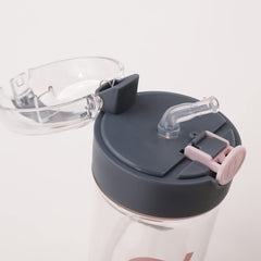 Urbane Home Water Bottle for Kids | Printed Designs for Kids | Plastic Sipper Bottle for Kids | Food Grade Plastic | One Click Open Flip Lid | Transparent, Leak Proof, BPA Free | 420 ml