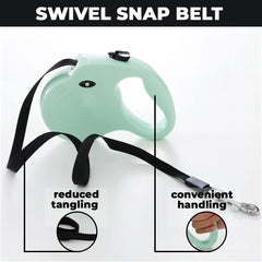 Kuber Industries Pack Of 4 Retractable Dog Leash|One Button Break With Safety Lock|Automatic & Non-Slip Handle|WINDOG1092|Soft Padded Handle For Comfortable Grip|Pet Training & Walking Accessory|Green