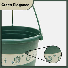 Homestic Flower Pot|Hanging Pots for Plants Balcony Railing|Small|Green