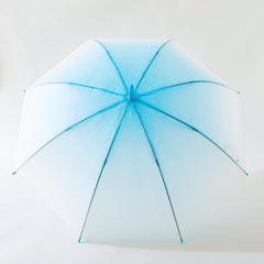 Kuber Industries Transparent Umbrella For Men & Women|Automatic Umbrella For Rain-Pack of 4 (Blue)